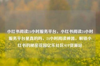 小红书阅读24小时服务平台，小红书阅读24小时服务平台是真的吗，24小时阅读神器，解锁小红书的秘密花园亿乐社区SUP货源站